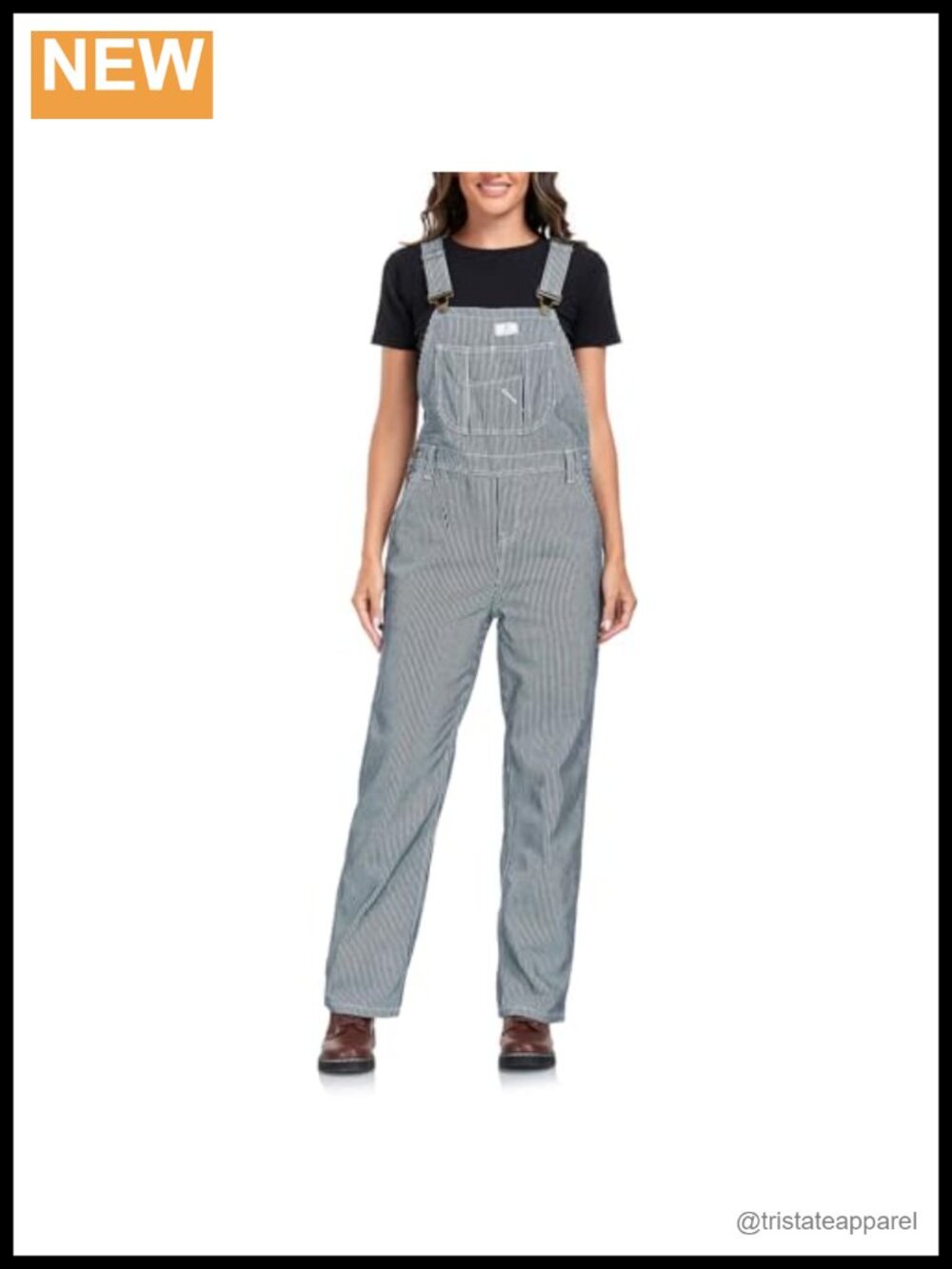 Loose Fit Denim Bib Overalls Adjustable Straps Work Jumpsuit